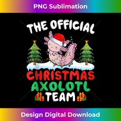Christmas Axolotl Team Axolotl Wearing Santa Hat Xmas Lights Tank Top - Vibrant Sublimation Digital Download - Crafted for Sublimation Excellence