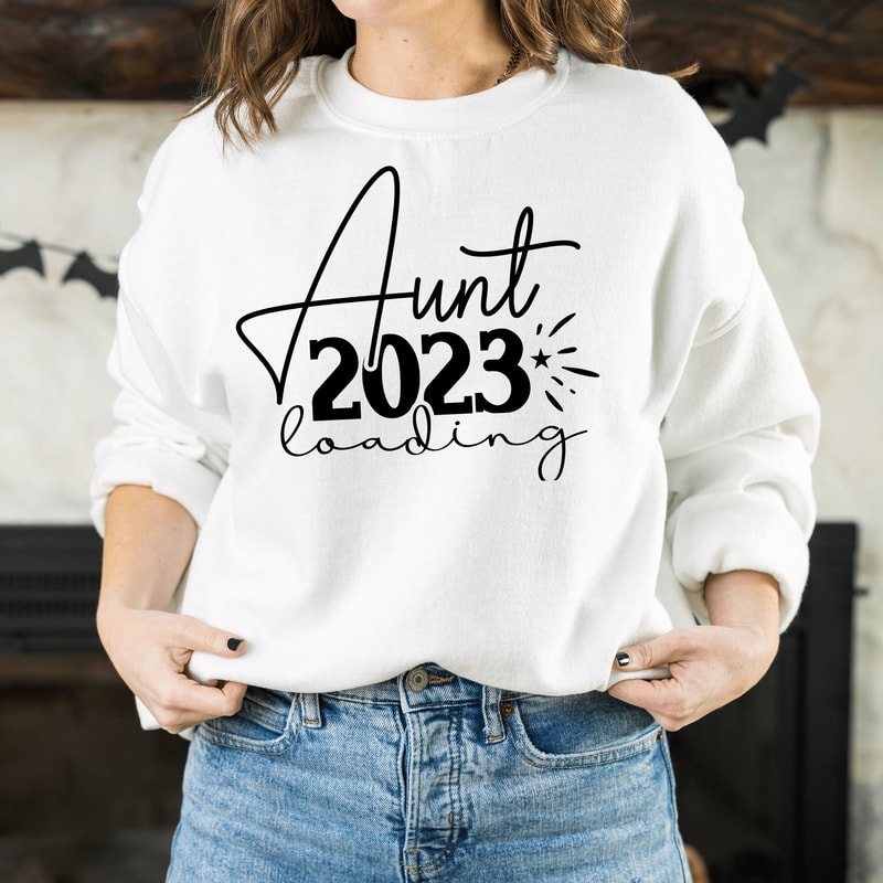 Aunt Loading Sweatshirt, Funny Aunt Sweatshirt, Retro Boho Funny Aunt Shirt, Gift for Aunt, Funny Auntie Gift, Pregnancy Announcement.jpg