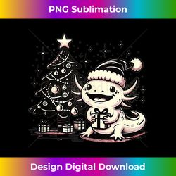 Axolotl Christmas Animals Cute Axolotls Merry Christmas Tank Top - Sleek Sublimation PNG Download - Reimagine Your Sublimation Pieces