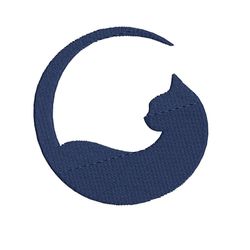 moon cat embroidery design. silhouette cat. mini moon cat. halloween cat. animal embroidery. farm embroidery. embroidery