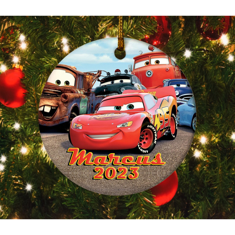 Lightening McQueen Cars Christmas OrnamentCars Christmas OrnamentLightening McQueen keepsakeCars Christmas Ornament OFW111 - 1.jpg