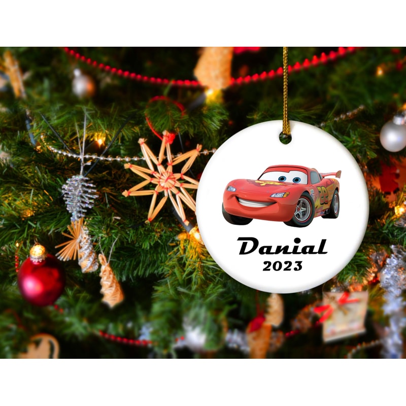 Lightening McQueen ornament,Disney Cars ornament,Personalized Name ornament,Gift For Kids, H-28122258 - 2.jpg