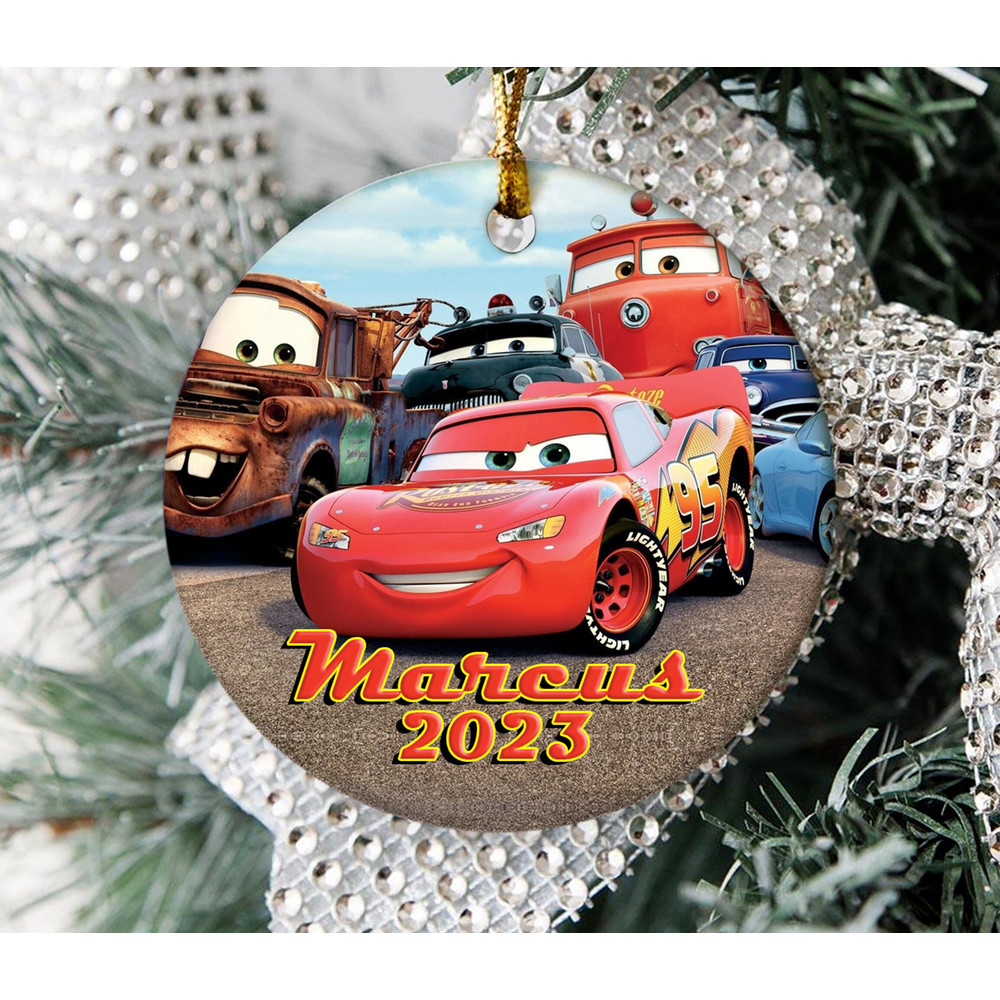 Lightening McQueen Cars Christmas OrnamentCars Christmas OrnamentLightening McQueen keepsakeCars Christmas Ornament OFW111 - 2.jpg