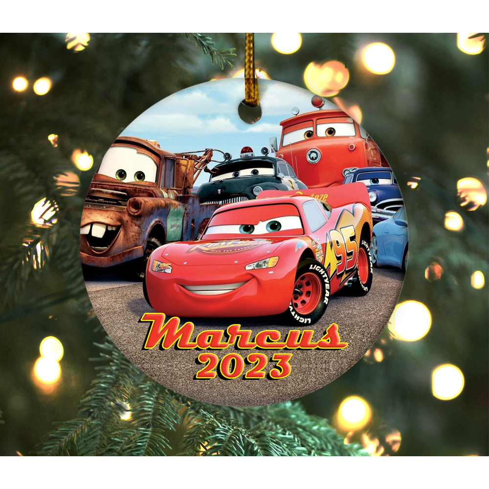 Lightening McQueen Cars Christmas OrnamentCars Christmas OrnamentLightening McQueen keepsakeCars Christmas Ornament OFW111 - 3.jpg