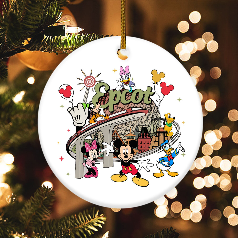 Mickey & friends Epcot Ornament,Figment Epcot Ornament,World traveler Epcot,Disney world Ornament,Christmas Ornament, HAO405 - 1.jpg