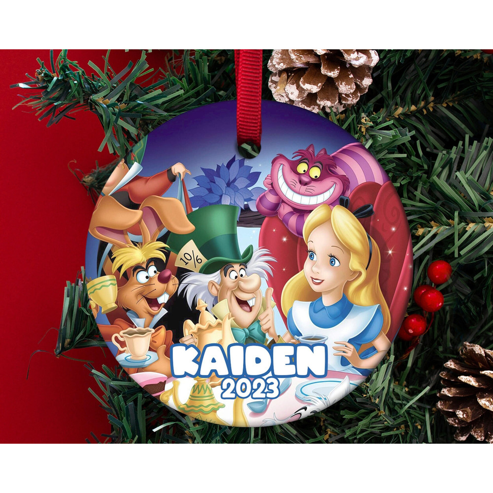 Personalized Alice Ornament,Alice In Wonderland Ornament,2023 Christmas Ornament,Kids Christmas Ornament, HAP302 - 1.jpg
