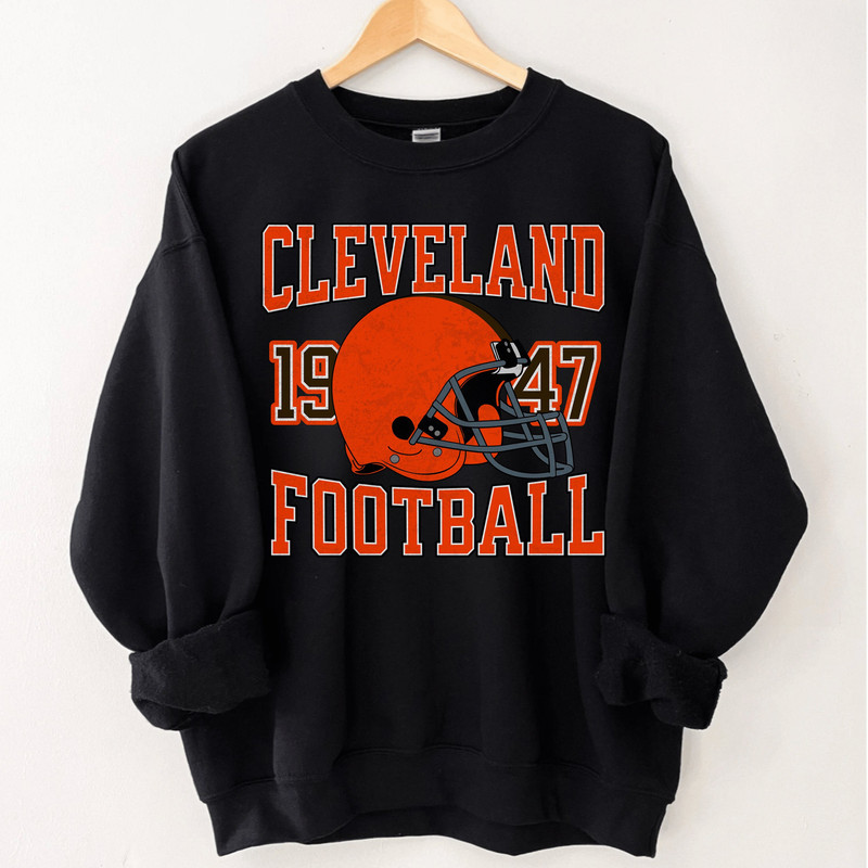 Cleveland Football Sweatshirt, Cleveland Football Shirt, Cleveland Fan Crewneck Shirt, Cleveland Sports Apparel, Gift For Cleveland Fan 1.jpg