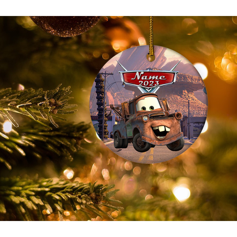 Personalized Cars Ornament, Tow Mater Ornament, Cars Movie Ornament, Baby Christmas Keepsake 2023, Disney Cars Gift, Ceramic Ornament E1LV39 - 2.jpg
