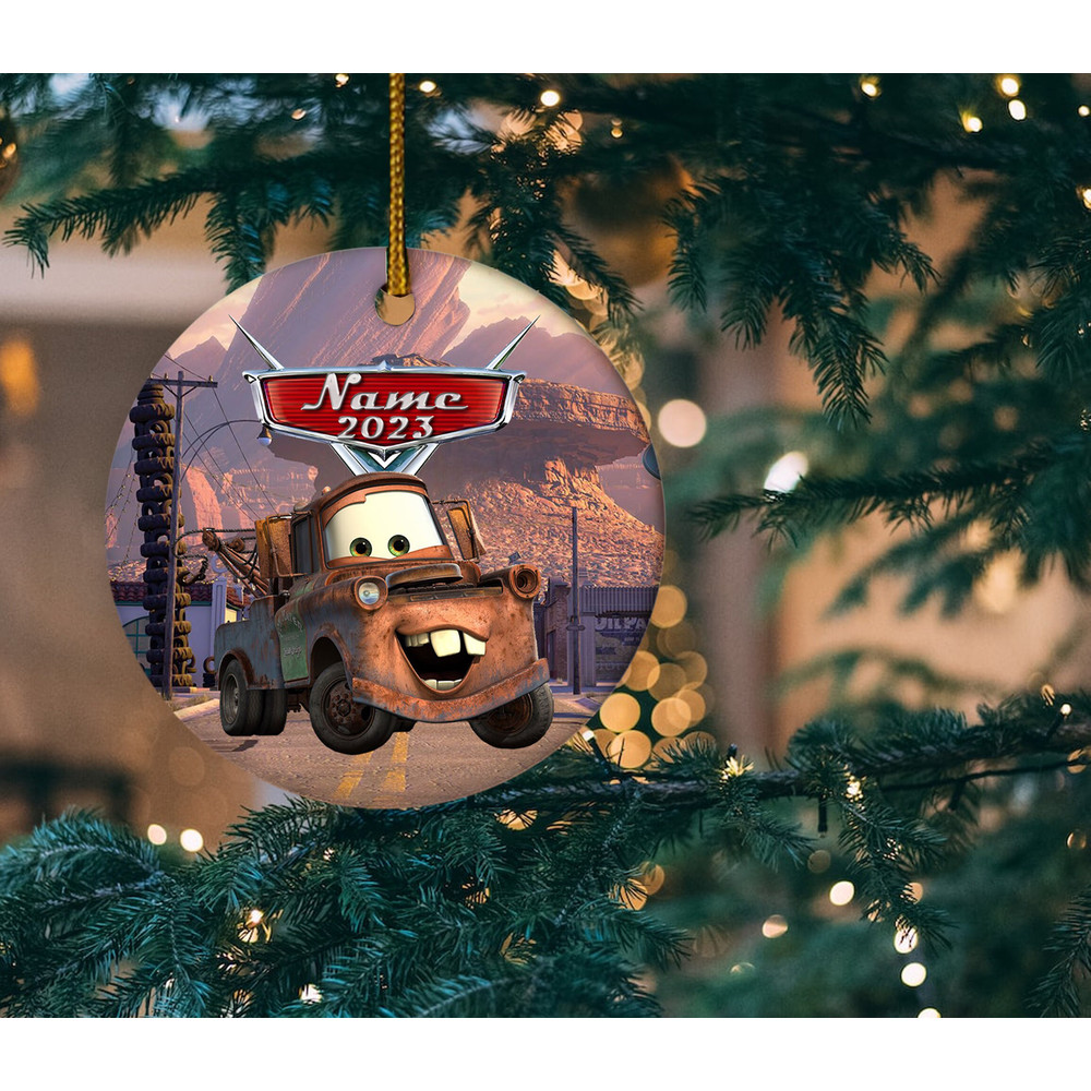 Personalized Cars Ornament, Tow Mater Ornament, Cars Movie Ornament, Baby Christmas Keepsake 2023, Disney Cars Gift, Ceramic Ornament E1LV39 - 3.jpg