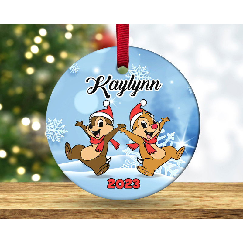 Personalized Chip And Dale Ornament 2023,Chip And Dale Christmas Ornament,Disney Chip N Dale,Kid Christmas Ornament HAPC08 - 2.jpg
