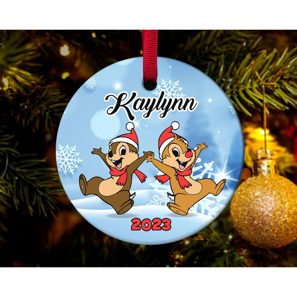 Personalized Chip And Dale Ornament 2023,Chip And Dale Christmas Ornament,Disney Chip N Dale,Kid Christmas Ornament HAPC08 - 3.jpg