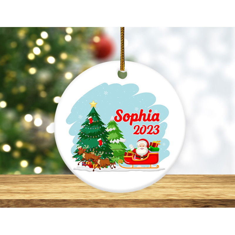 Personalized Christmas Ornament,Christmas Santa and Snowmen,Kids Ornament,Christmas kids Ornament,Christmas Gift HAPS18 - 1.jpg