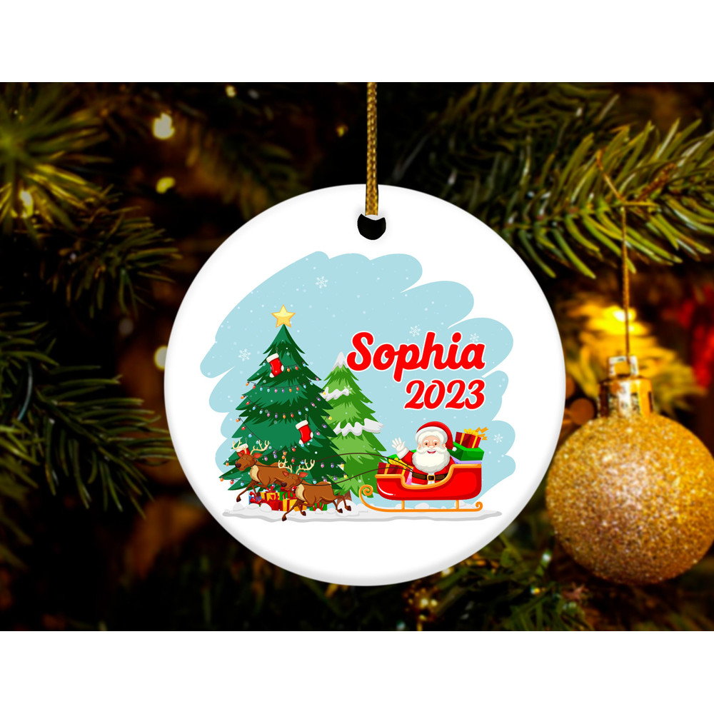 Personalized Christmas Ornament,Christmas Santa and Snowmen,Kids Ornament,Christmas kids Ornament,Christmas Gift HAPS18 - 2.jpg