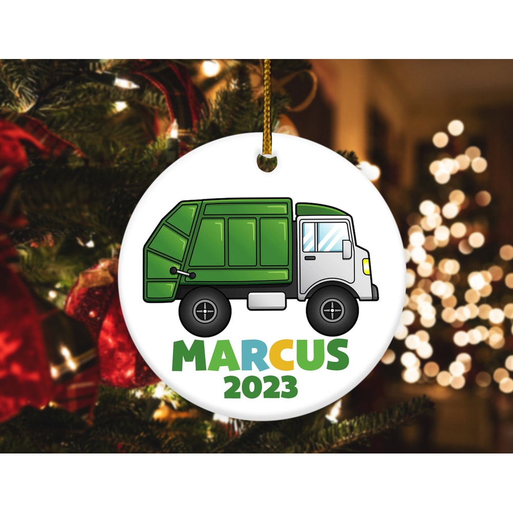 Personalized Christmas Ornaments Garbage Truck,Trash Truck Ornament,Kids Ornaments,Kids Trash Truck Ornament, HAPN06 - 3.jpg