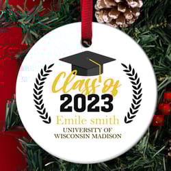 personalized class of 2023 christmas ornament, graduation gift