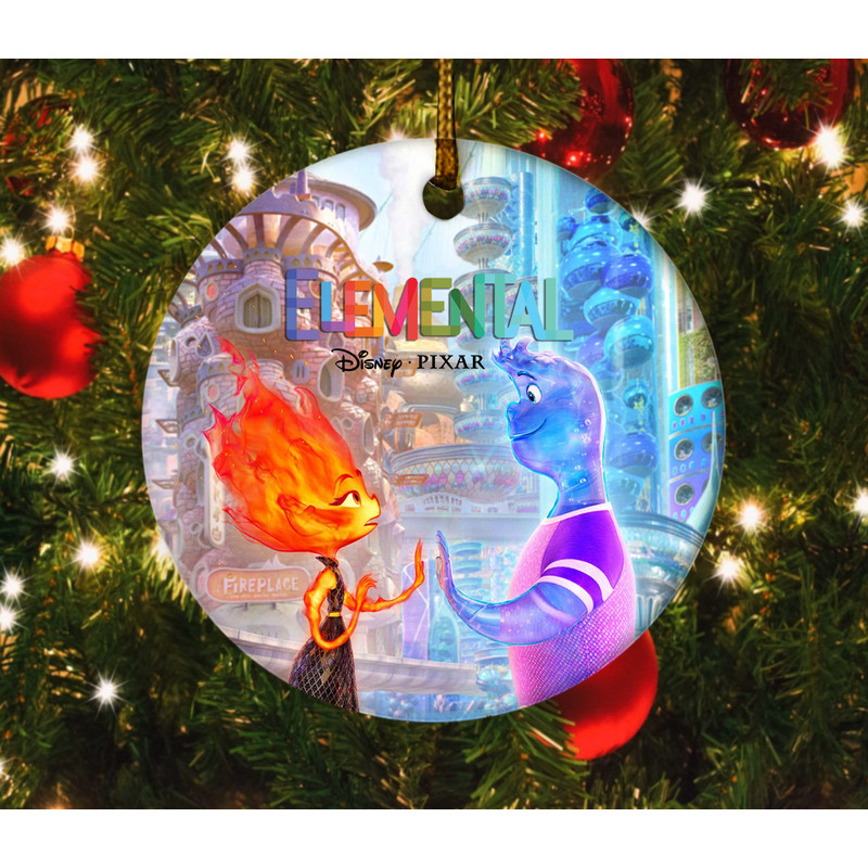 Personalized Disney Elemental Ornament,Disney Pixar Movie Ornament,Disney 2023 Elemental Characters Ornament,Christmas Tree Ornament HARM22 - 1.jpg