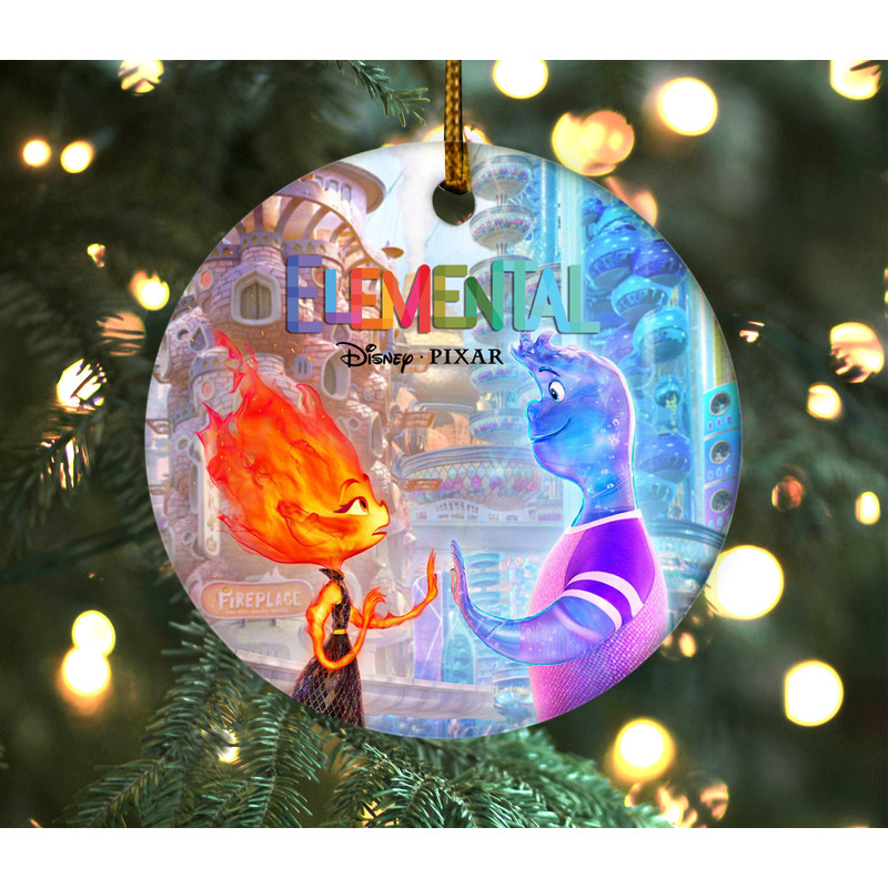 Personalized Disney Elemental Ornament,Disney Pixar Movie Ornament,Disney 2023 Elemental Characters Ornament,Christmas Tree Ornament HARM22 - 2.jpg