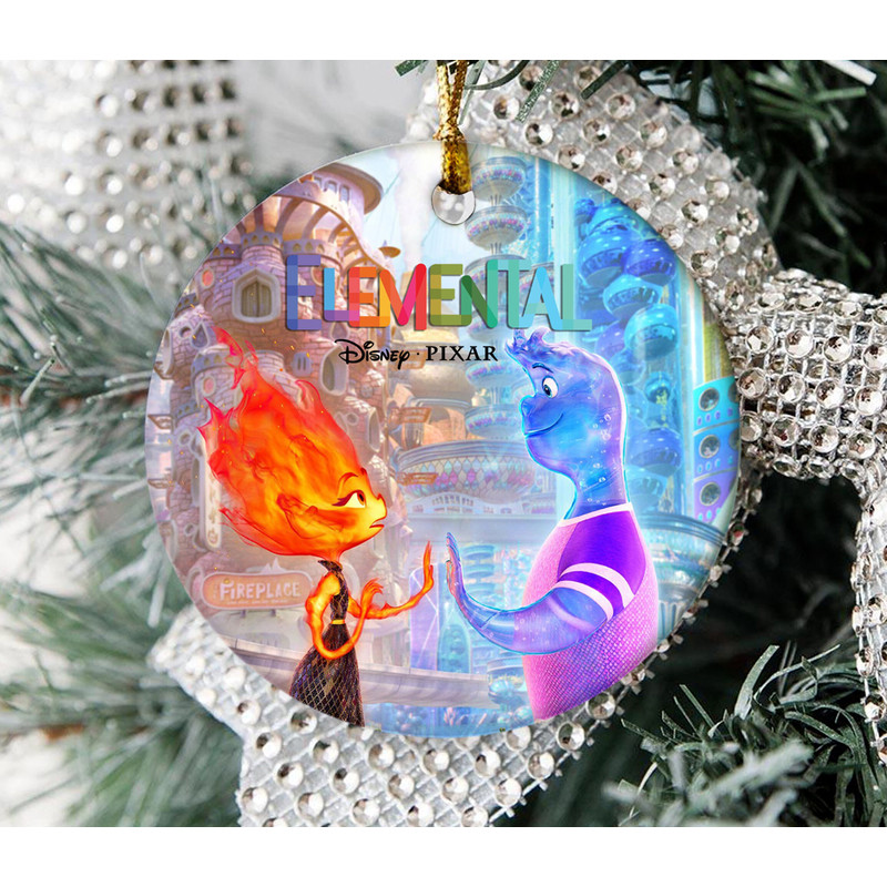 Personalized Disney Elemental Ornament,Disney Pixar Movie Ornament,Disney 2023 Elemental Characters Ornament,Christmas Tree Ornament HARM22 - 3.jpg