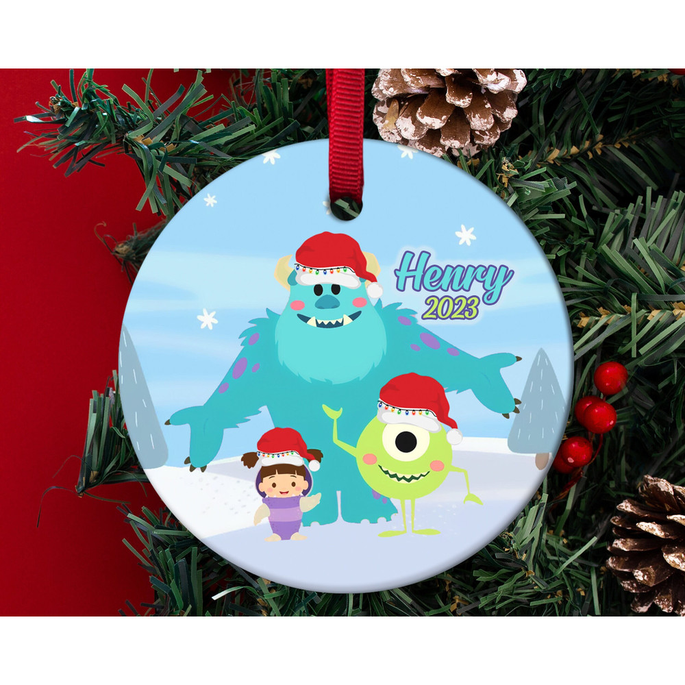 Personalized Disney Monster Inc Christmas Ornament,Monster Characters Ornament,Disney Keepsake Ornament,Christmas Tree Ornament HAQW01 - 1.jpg