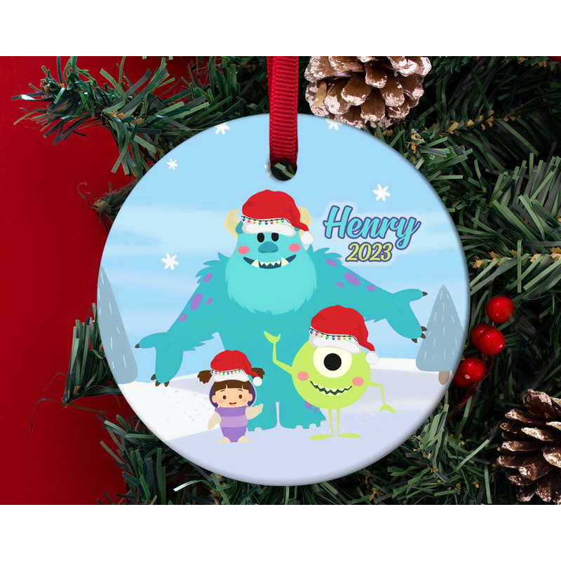 Personalized Disney Monster Inc Christmas Ornament,Monster Characters Ornament,Disney Keepsake Ornament,Christmas Tree Ornament HAQW01 - 1.jpg
