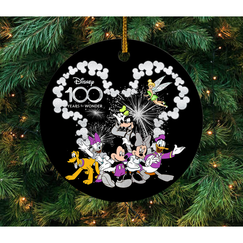 Personalized Disneyland 100th Ornament, Disney 100 Years of Wonder Ornament, Mickey and Friends 100th, Disney 100th Anniversary E1LV44 - 1.jpg