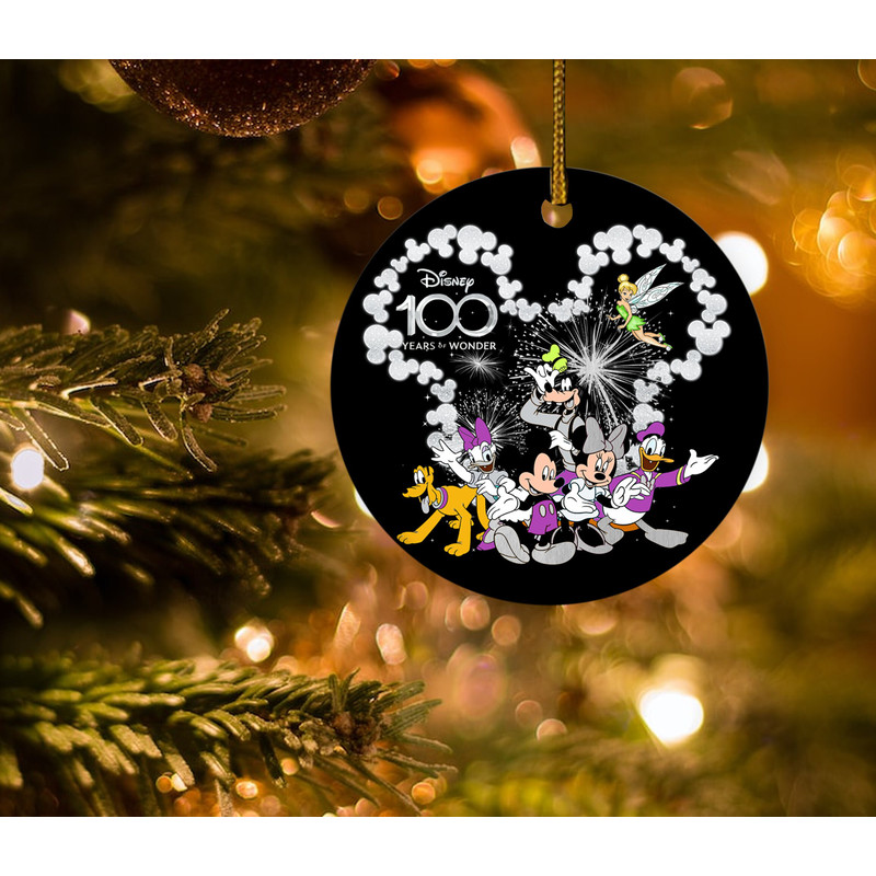 Personalized Disneyland 100th Ornament, Disney 100 Years of Wonder Ornament, Mickey and Friends 100th, Disney 100th Anniversary E1LV44 - 2.jpg
