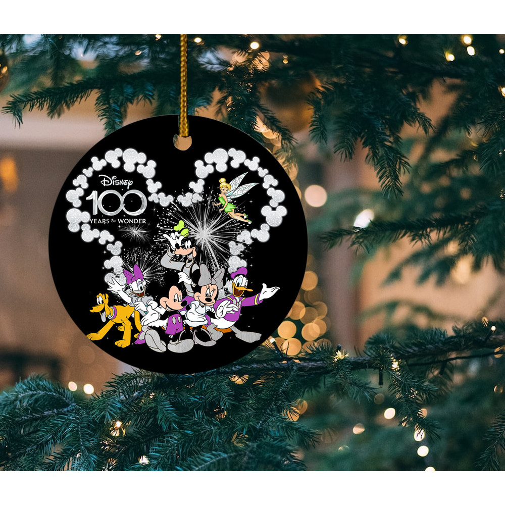 Personalized Disneyland 100th Ornament, Disney 100 Years of Wonder Ornament, Mickey and Friends 100th, Disney 100th Anniversary E1LV44 - 3.jpg