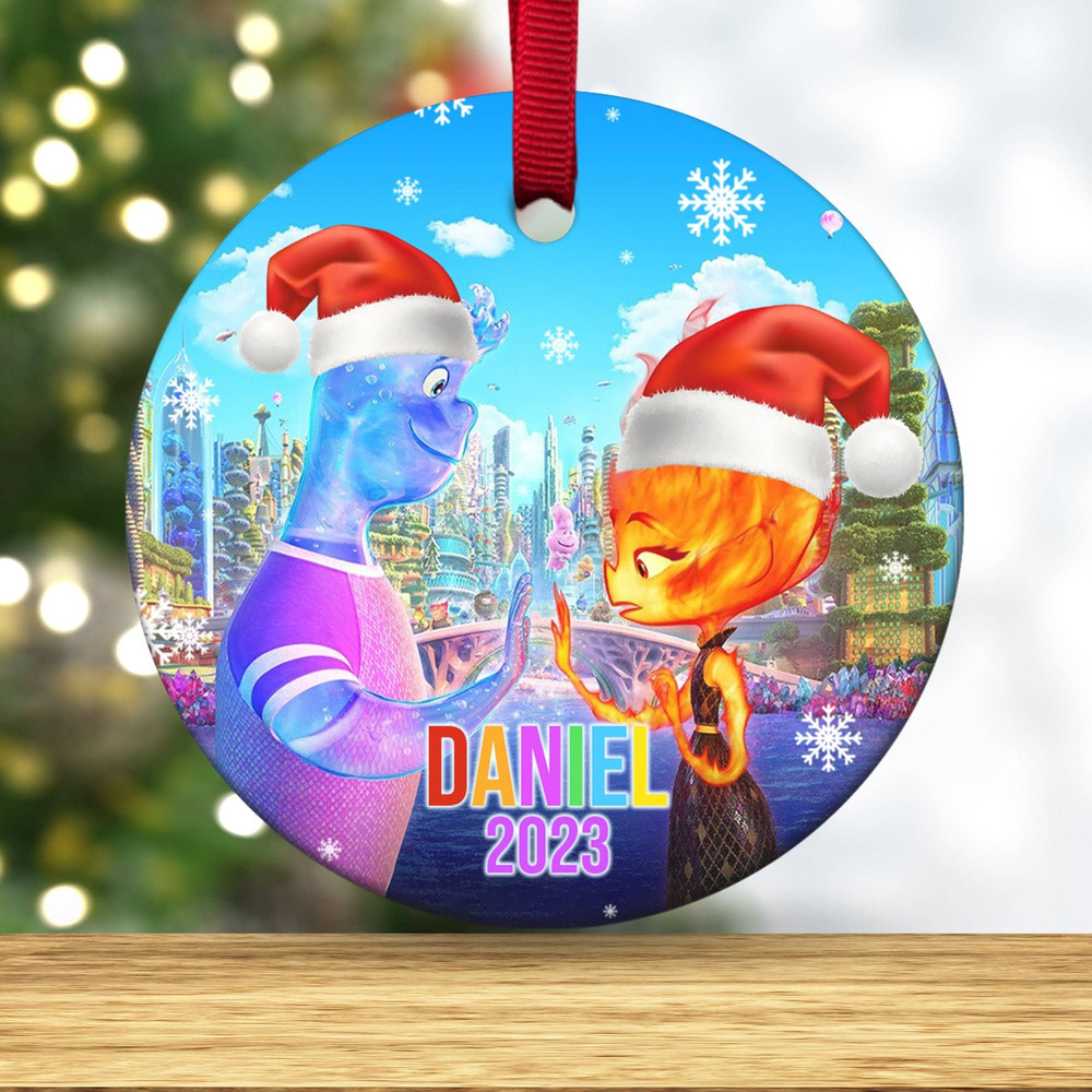 Personalized Elemental Ornament, Elemental Christmas Ornament, Elemental 2023, Disney Elemental, Kids Chrirstmas Ornament  E1MD30 - 3.jpg