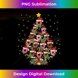donuts lover xmas tree santa hat donuts christmas tree - minimalist sublimation digital file - enhance your art with a dash of spice