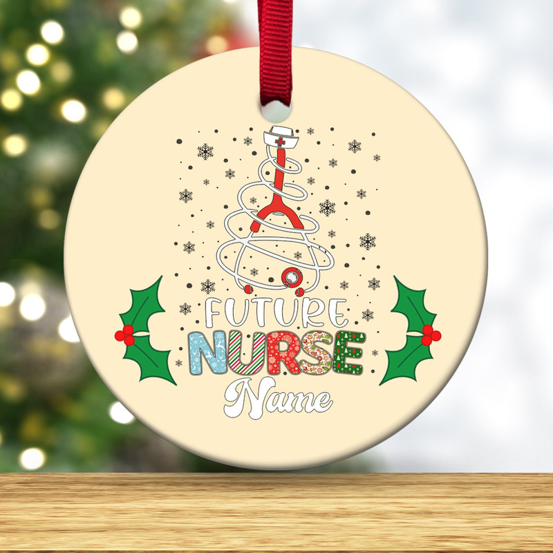 Personalized Future Nurse 2023 Christmas Ornament,Custom Name Nurse Student Family Christmas Gift,Nursing School Graduation Gift HAQ508 - 1.jpg