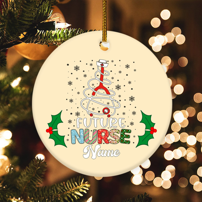 Personalized Future Nurse 2023 Christmas Ornament,Custom Name Nurse Student Family Christmas Gift,Nursing School Graduation Gift HAQ508 - 3.jpg