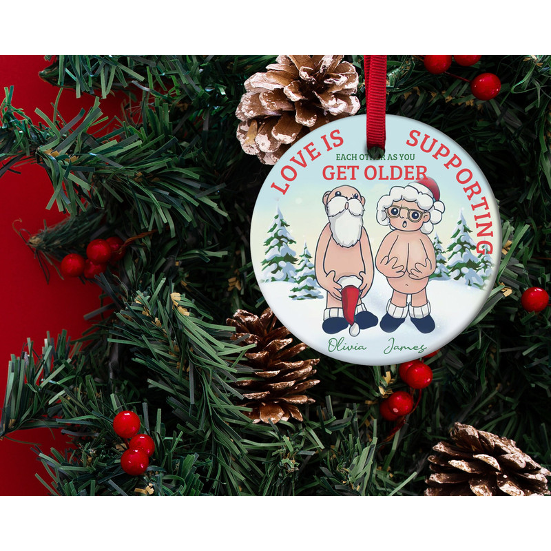 Personalized I Want To Grow Old With You Ornament,Custom Couples Christmas Ornament,Funny Old Couple Ornament Gift HAPV04 - 2.jpg