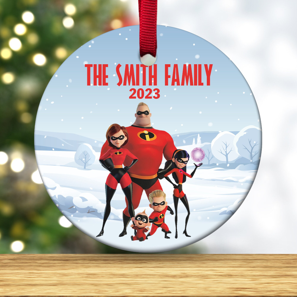 Personalized Incredible Ornament, Incredible Christmas Ornaments, Disney Incredible, Kids Christmas Ornament, Family 2023 Ornament E1MB40 - 3.jpg