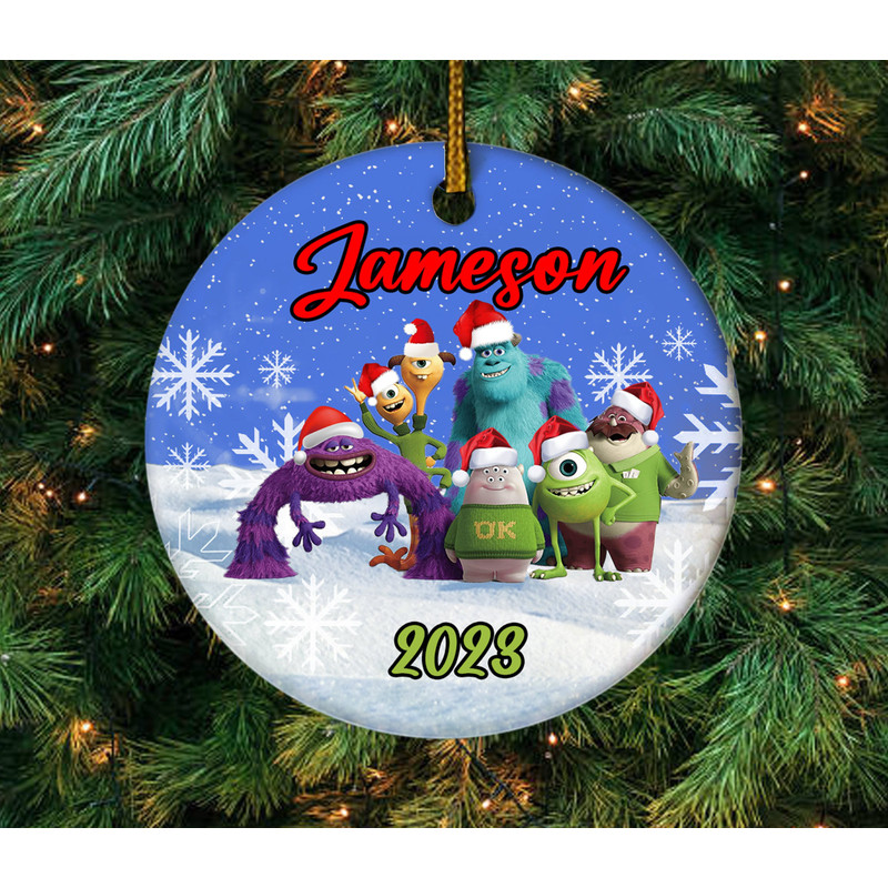 Personalized Monster Inc Ornament, Monster Inc Christmas Ornament, Disney Monster Inc, Monster University, Kid 2023 Ornament  E1MB19 - 1.jpg