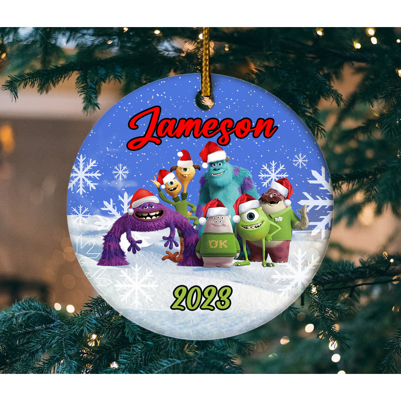 Personalized Monster Inc Ornament, Monster Inc Christmas Ornament, Disney Monster Inc, Monster University, Kid 2023 Ornament  E1MB19 - 2.jpg