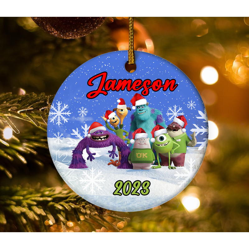 Personalized Monster Inc Ornament, Monster Inc Christmas Ornament, Disney Monster Inc, Monster University, Kid 2023 Ornament  E1MB19 - 3.jpg