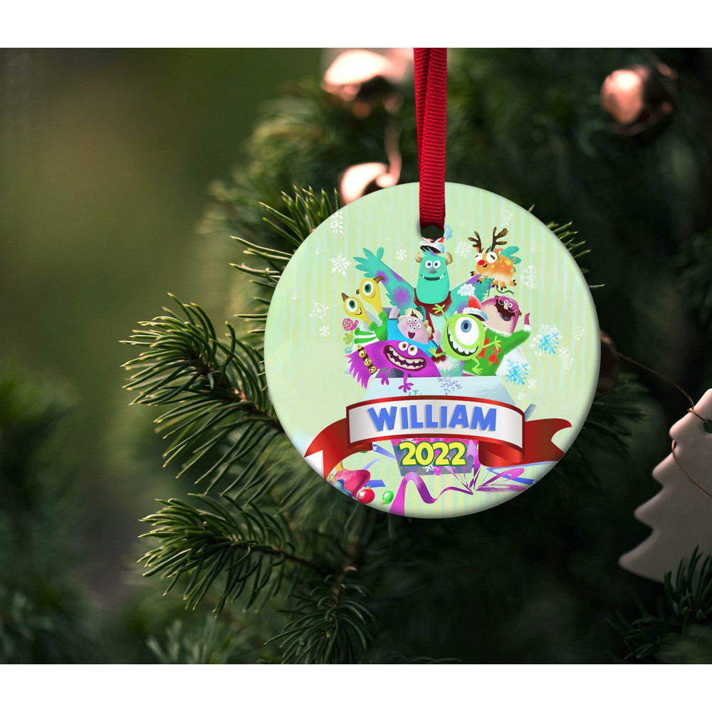Personalized Monsters Inc Ornament,Monsters Custom Name Ornament,Monsters Kids Christmas Gift,Christmas Disney Monsters Ornament, H-18112217 - 2.jpg