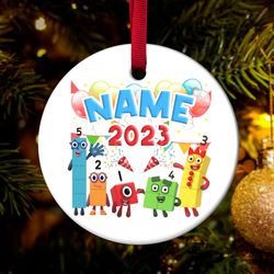 personalized numberblocks ornament, numberblocks christmas ornament