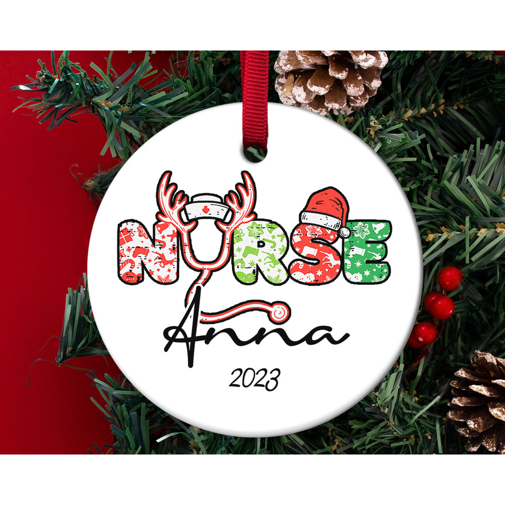 Personalized Nurse Ornament,Nurse Gift,Nurse Ornament,Custom Christmas Ornament,Nurse Graduation Gift HAPV07 - 1.jpg