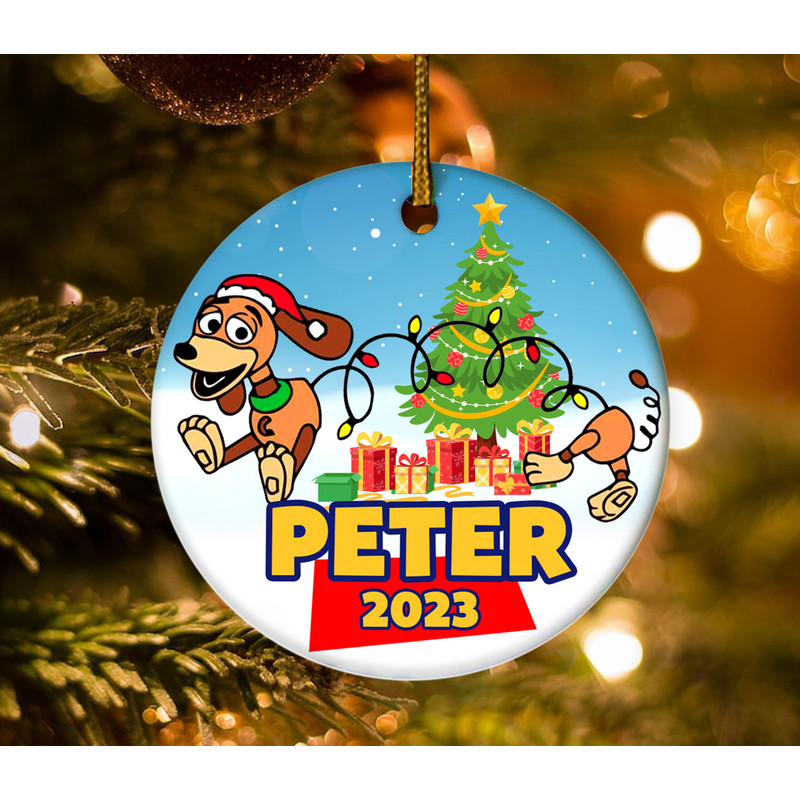Personalized Ornament Puppy Toy In A Boy's Bedroom, Toy Character Movie Xmas Ornament Gift For Fans, 2023 Christmas Tree Decor E1NX12 - 2.jpg