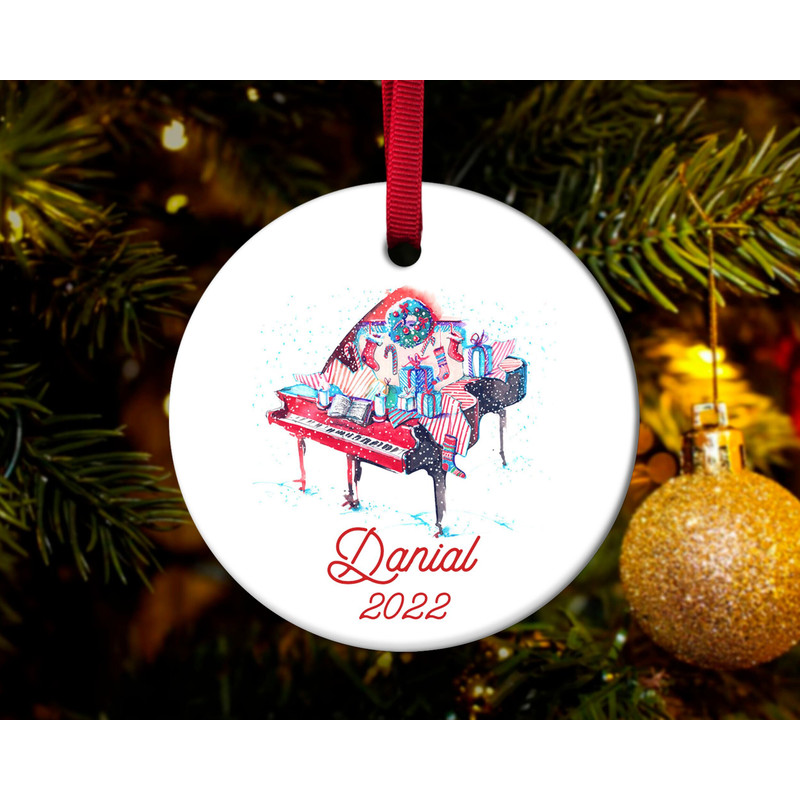 Personalized Piano Player Christmas Ornament,Musical Instrument Ornament,Piano Teacher Gift,Musician Christmas Gift,Piano Player Gift - 1.jpg