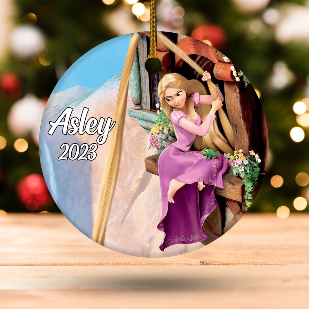 Personalized Rapunzel Ornament,Tangled Rapunzel Boat Christmas Tree Ornament, Disney Ornaments, Christmas Gift E1MK31 - 2.jpg
