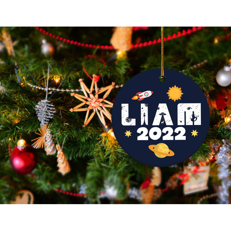 Personalized Solar System Christmas Ornament,Outer Space Xmas Gift,Astronaut Lover Gift,Christmas Kid 2022 Ornament Gift, H-30112233 - 2.jpg