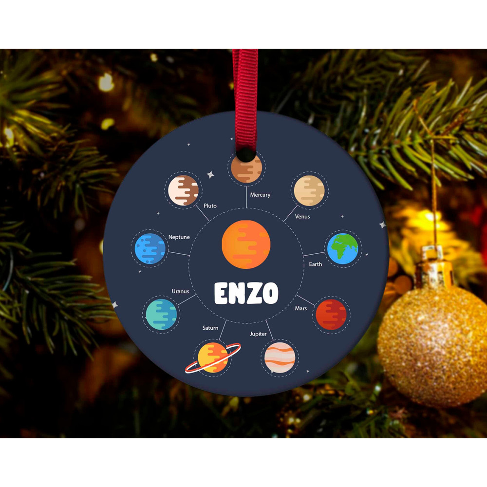 Personalized Solar System Christmas Ornament,Outer Space Xmas Gift,Astronaut Lover Gift,Christmas Kid 2022 Ornament Gift, H-30112235 - 1.jpg