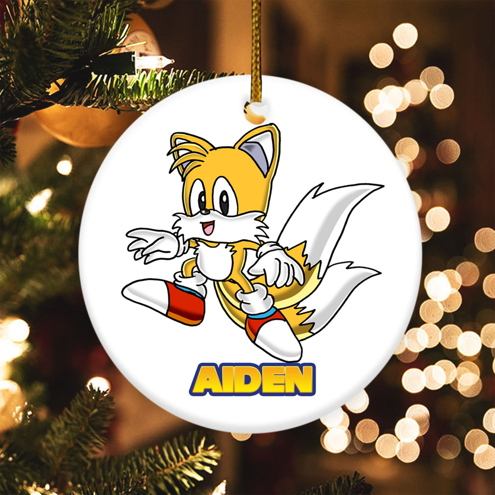 Personalized Sonic Christmas 2023 Ornament,Sonic The Hedgehog Ornament,Sonic And Friends,Custom Kids Christmas 2023 Ornament HAO401 - 1.jpg