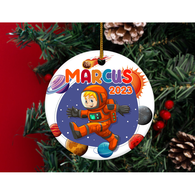 Personalized Space Christmas Ornaments,Space Ornament,Kids Astronaut Space Ornament,Kids Ornament,Christmas Ornament HAPN08 - 1.jpg