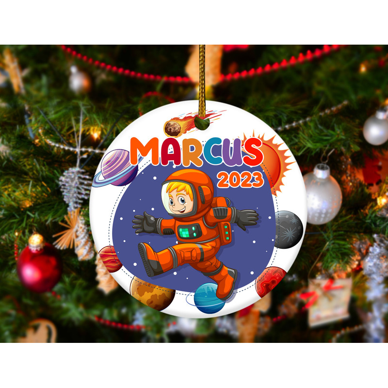 Personalized Space Christmas Ornaments,Space Ornament,Kids Astronaut Space Ornament,Kids Ornament,Christmas Ornament HAPN08 - 2.jpg