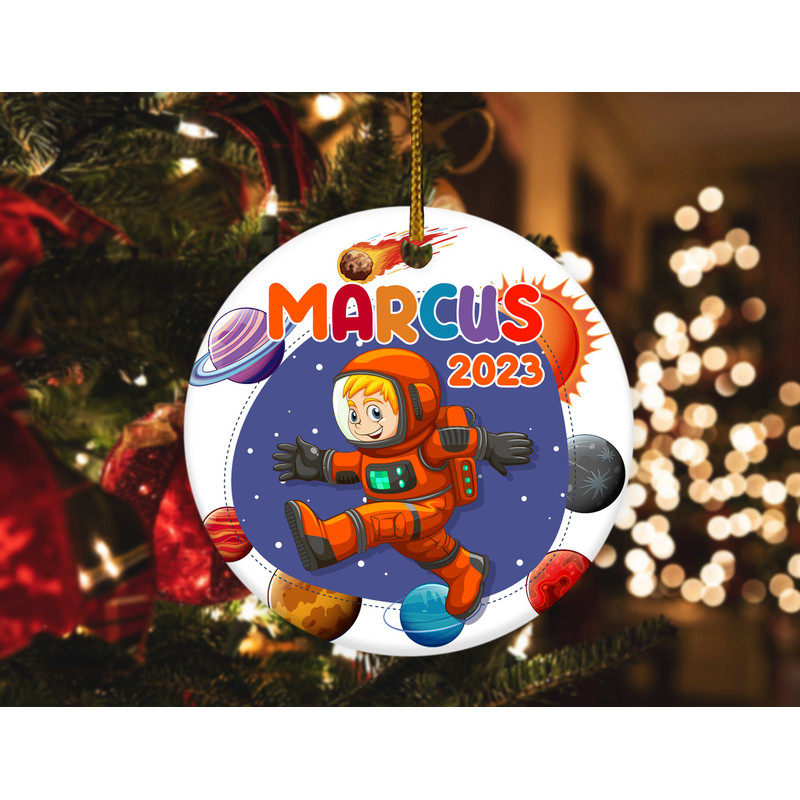 Personalized Space Christmas Ornaments,Space Ornament,Kids Astronaut Space Ornament,Kids Ornament,Christmas Ornament HAPN08 - 3.jpg