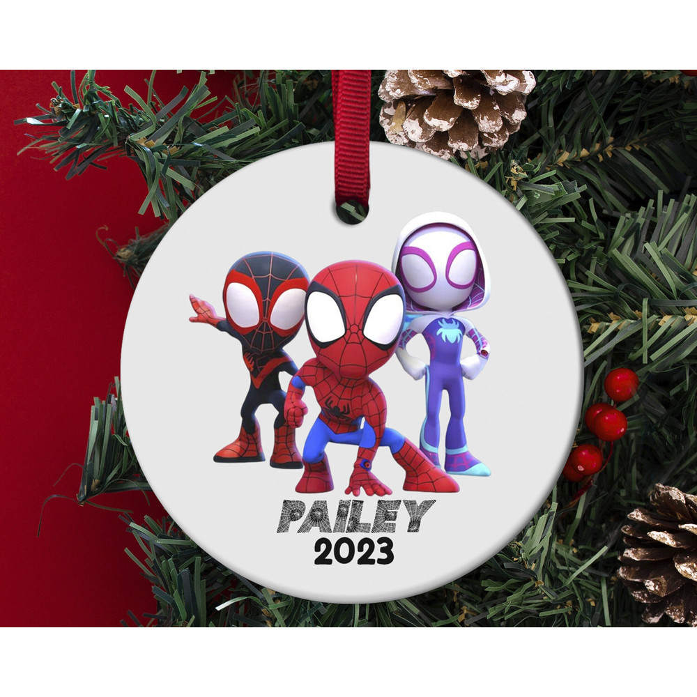 Personalized Spider Man Ornament,2023 Christmas Ornament,Kids Christmas Ornament,Spider Man Ornament, HAP301 - 1.jpg