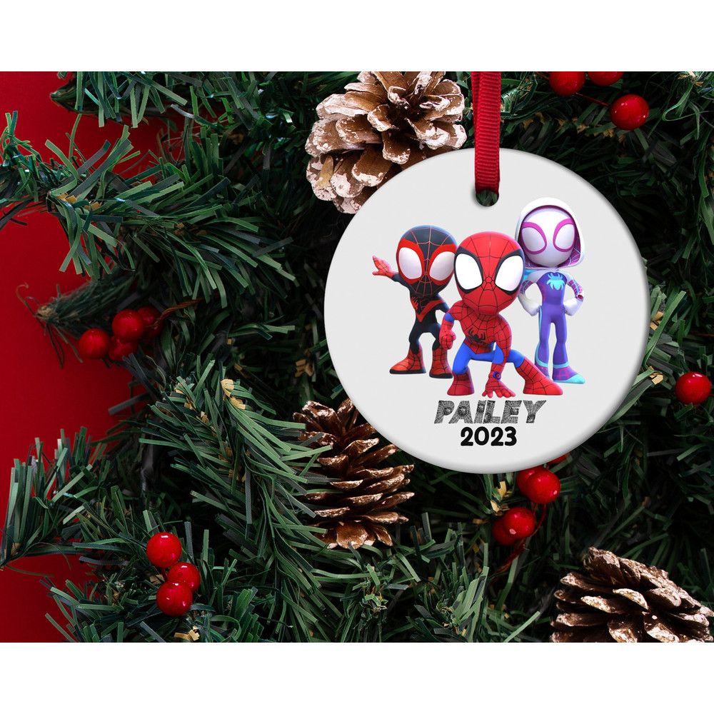 Personalized Spider Man Ornament,2023 Christmas Ornament,Kids Christmas Ornament,Spider Man Ornament, HAP301 - 2.jpg